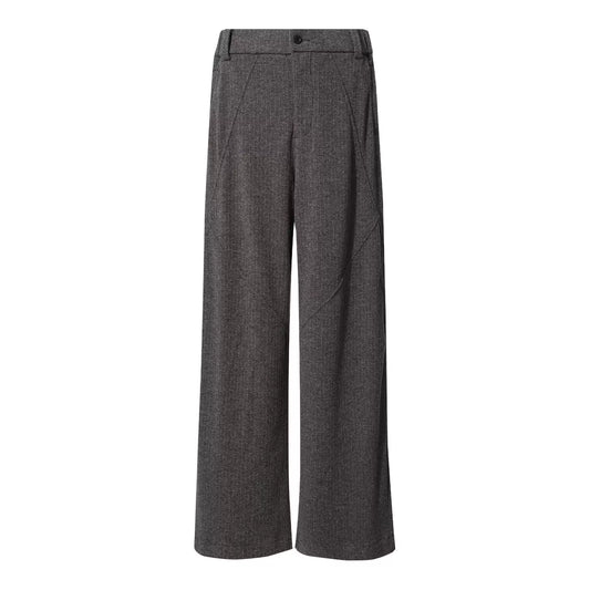 【026】Inside-out Dark Striped Casual Pants