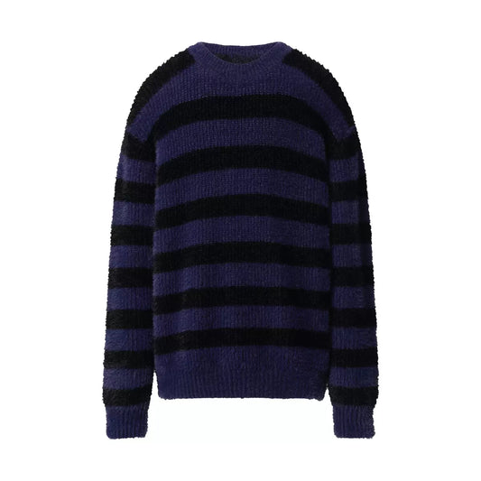 【050】 Round Neck Border Knit