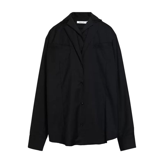 【024】Double Collar Fake Two-piece Shirt Jacket